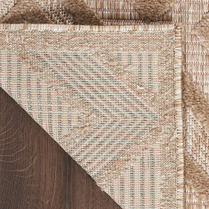 Nourison Home Versatile Natural Beige 2' x 6' Area Rug - Easy Clean, Non Shedding, Bed Room, Living Room, Dining Room, Kitchen (6' Runner) - color: Natural Beige, size: 2' x 6' (Runner)