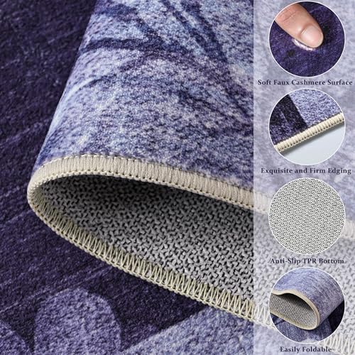 6'x9' Dark Purple Patchwork Geometric Area Rug - color: Dark Purple, size: 6' x 9' (Rectangular)