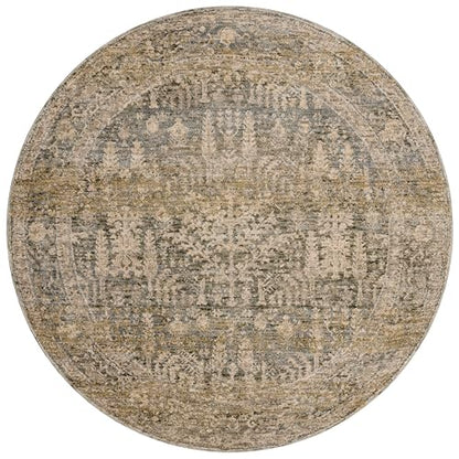 Loloi Magnolia Home Junie Moss/Natural 5'-3" x 5'-3" Round Area Rug - color: Moss / Natural, size: 5'3" (Round)
