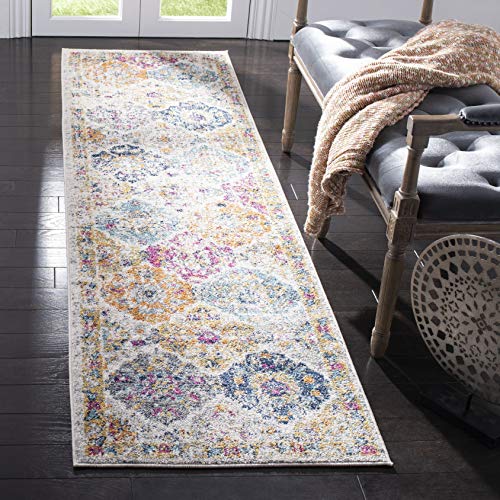 SAFAVIEH Madison Runner Rug 2'3"x10', Transitional Cream & Multi MAD611B