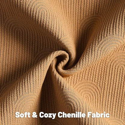 FUTEI Pack of 2 Chenille Throw Pillow Covers 16x16 Inch,Bronze - color: Bronze, size: 16" x 16" (Pack of 2)
