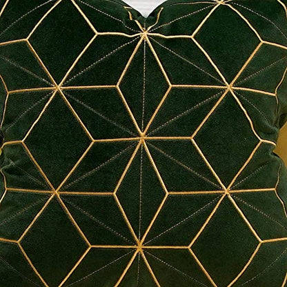 Avigers Throw Pillow Cover 18 x 18 Inch, Green Gold, Velvet, Hidden Zipper - color: Green,gold, size: 18" x 18" (Pack of 1)