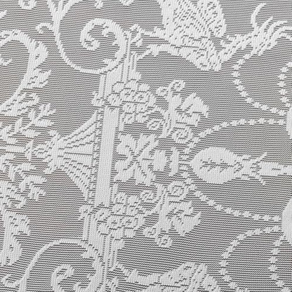 TUDECO White Lace Curtains 63 Inch Length, Ruffle Edges, 59 x 63, 2 Panels - color: White, size: 59"W x 63"L (Pack of 2)