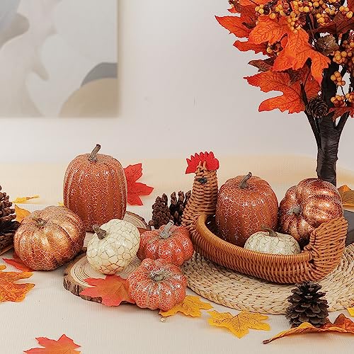 Artgar Pumpkin Decor, 8 PCS Halloween Pumpkin - color: 8pcs Cracked Pumpkins