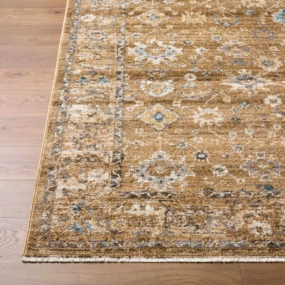 Hauteloom Voyul Living Room, Bedroom Area Rug - Traditional - Tan, Medium Brown, Taupe - 5' x 7'5" - color: Tan, Medium Brown, Taupe / Humana, size: 4'11" x 7'5" (Rectangular)