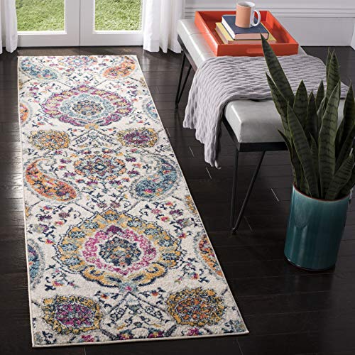 SAFAVIEH Madison Collection Runner Rug - 2'3" x 10', Cream & Multi, Boho Chic Glam Paisley Design, Non-Shedding & Easy Care, Ideal for High Traffic Areas in Living Room, Bedroom (MAD600B) - color: Cream/Multi, size: 2'3" x 10' (Runner)