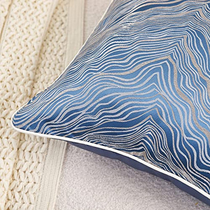 Avigers Throw Pillow Cover 18 x 18 Inch, Blue, Rayon Blend, Hidden Zipper - color: Blue, size: 18" x 18" (Pack of 1)