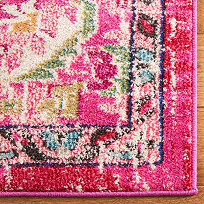 SAFAVIEH Monaco Area Rug 5'1"x7'7", Pink & Multi MNC243D - color: Pink/Multi, size: 5'1" x 7'7" (Rectangular)