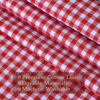 Farmhouse Valance Curtains, Cotton Kitchen Valance Rustic Style Window Valance Half Curtain for Living Room Bathroom Cafe, Rod Pocket, Red White Gingham Plaid, 59 X 24 Inch - color: Red White Gingham Plaid, size: 59"W x 24"L (Pack of 1)
