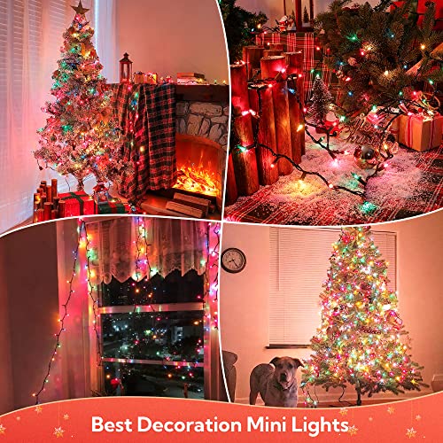 Multicolor Christmas Mini Lights, 23FT 100 Count Green Wire - color: Multicolor