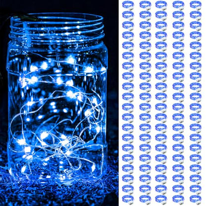 ZGWJ 100 Pack Blue Fairy Lights, Mini String Lights - color: Blue, size: 100P