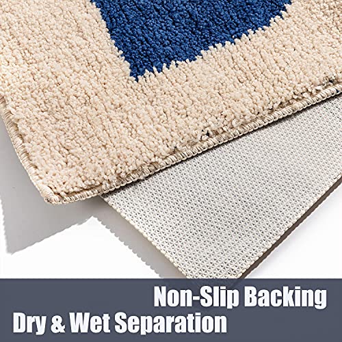 Boho Bathroom Rugs Non-Slip Abstract Bath Rugs Microfiber Cute Mat Black Washable for Tube/Washbasin/Toilet (Beige-Sunrise, 20"X32") - color: Beige-sunrise, size: 1'8" x 2'8" (Oblong)