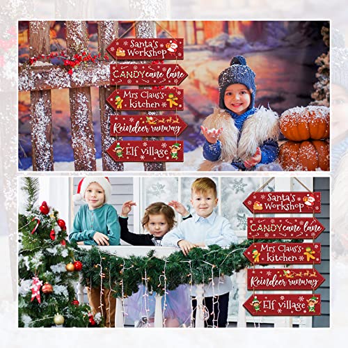 Christmas Wooden Hanging Sign, Arrow, Rustic Farmhouse Decor, Simple - style: Simple