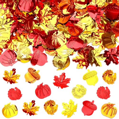 MARFOREVER Fall Thanksgiving Glitter Confetti, Fall Party Decorations - style: Thanksgiving Day