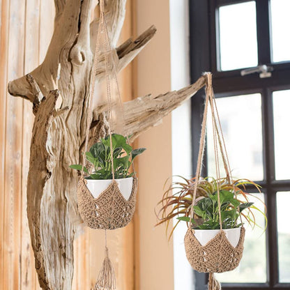 BetterJonny 3 Packs Macrame Plant Hanger, 40" Hanging Planter Flower Pots Holder Stand Gardening Weaving Flowerpot Net Pocket Hemp Rope Hanging for Indoor Outdoor Home Decor Plant Flower Pots