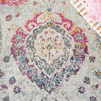 SAFAVIEH Madison Collection Runner Rug - 2'3" x 8', Grey & Gold, Boho Chic Glam Paisley Design, Non-Shedding & Easy Care, Ideal for High Traffic Areas in Living Room, Bedroom (MAD600F) - color: Grey/Gold, size: 2'3" x 8' (Runner)