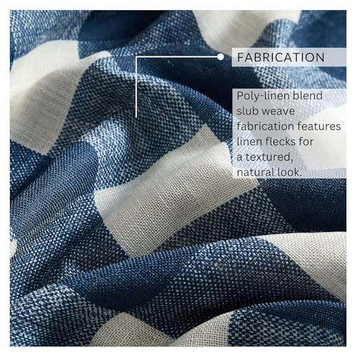 Grainger Buffalo Check Blackout Window Curtain, Indigo - 52" W x 95" L - color: Indigo, size: 52"W x 95"L (Pack of 1)