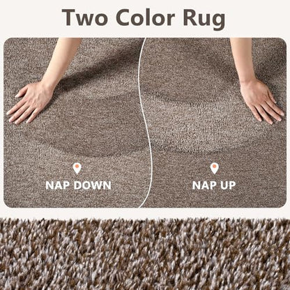 2x6 Coffee/White Runner Rug Washable Non-Slip for Kitchen Hallway Bathroom - color: 10 Coffee/White, size: 2' x 6' (Runner)
