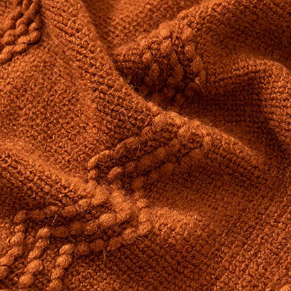 BATTILO HOME Rust Throw Blanket for Couch, 50"x60" - color: Caramel, size: 50 x 60 in.