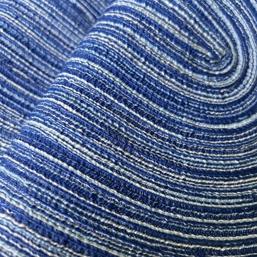 WAZAIGUR Oval Placemats Set of 4, Woven Braided, 18 x 12 Inch, Blue ＆ White - color: Blue and White, size: set of 4