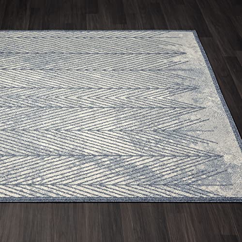LUXE WEAVERS Blue 6x9 Geometric Area Rug - color: Blue, size: 6' x 9' (Rectangular)