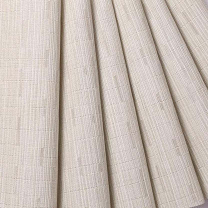 SHACOS Small Round Table Placemats Set of 5 Wedge Shaped Place Mat with Centerpiece Round Mat Heat Resistant Table Mats Washable (5, Beige) - color: Beige
