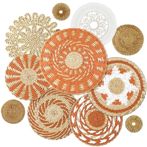 Tatuo 11 Pcs Boho Wall Basket Decor Woven Wall Hanging Art, Delicate - style: Delicate