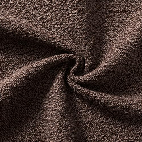 MIULEE Textured Boucle Lumbar Pillow Cover for Bed 12x20 Cocoa Brown - color: Cocoa Brown, size: 20" x 12" (Pack of 1)