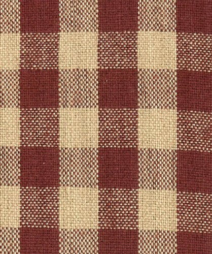 Home Collection by Raghu, Barn Red/Nutmeg Heritage House Check Valance, 72 by 15.5-Inch (VL100017)