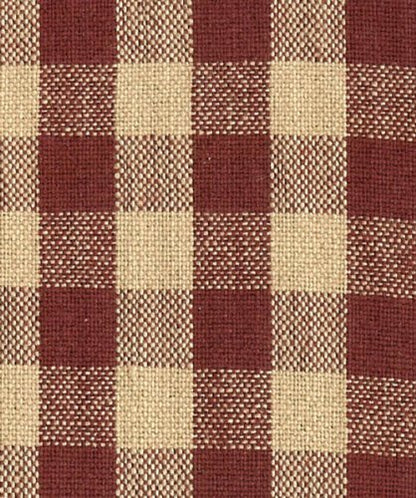 Home Collection by Raghu, Barn Red/Nutmeg Heritage House Check Valance, 72 by 15.5-Inch (VL100017)