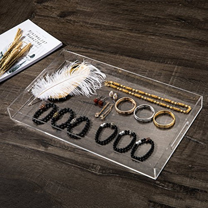 Sooyee Clear Acrylic Serving Tray, 16" x 12" - color: Clear