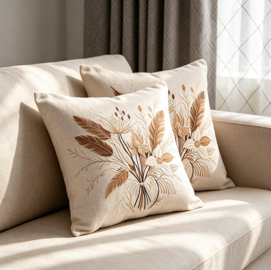 18x18 Inch Neutral Boho Throw Pillow Covers Set of 2 - color: A20011, size: 18" x 18" (Pack of 2)