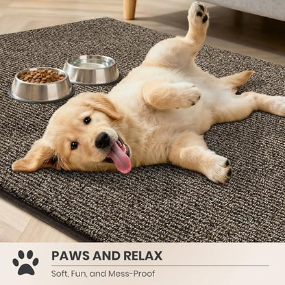 PURRUGS Hallway Runner Rug, 24" x 59", Heathered Brown - color: Heathered Brown, size: 24" X 59" (Runner)