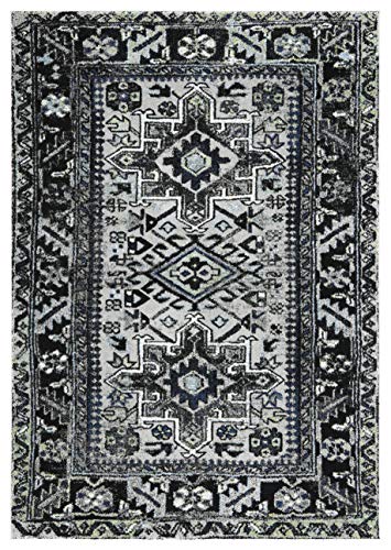 SAFAVIEH Vintage Hamadan Collection Accent Rug - 2'3" x 4', Light Grey & Dark Grey, Traditional Persian Design, Non-Shedding & Easy to Clean, Ideal for Front Door, Kitchen, Entryway, Foyer (VTH211F) - color: Light Grey/Dark Grey, size: 2'3" x 4' (Rectangu