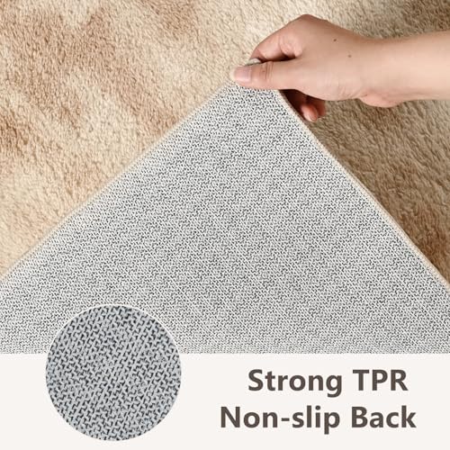 6x9 Large Tie-dye Beige Area Rug Washable Non-Slip for Living Room Bedroom - color: 01 Tie-dye Beige, size: 6' x 9' (Rectangular)