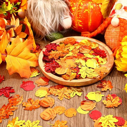 MARFOREVER Fall Thanksgiving Glitter Confetti, Fall Party Decorations - style: Thanksgiving Day
