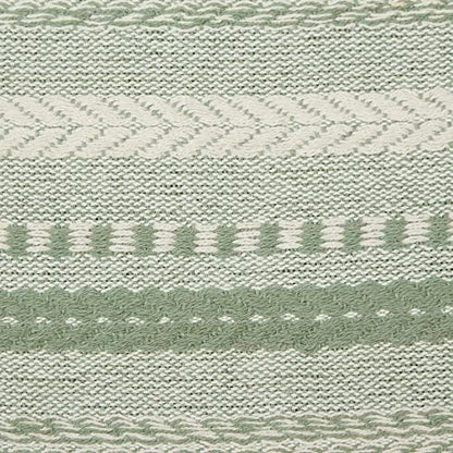 DII Braided Stripe Table Runner, 15x72 with 2.5" Fringe, Artichoke Green - size: 15x72" (15x77", Fringe Included)