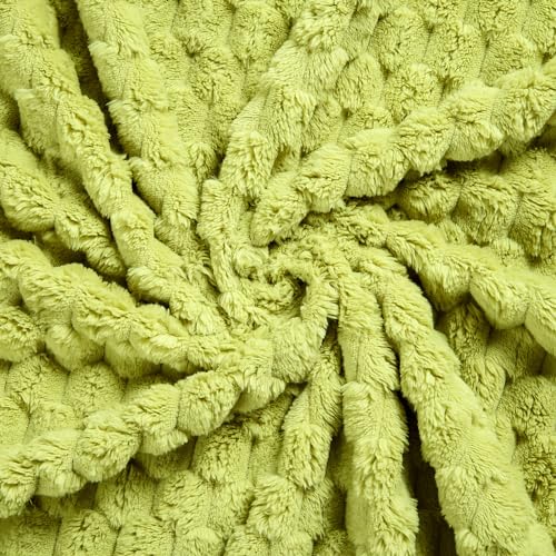 Excervent Hexagon Jacquard Throw Blanket for Bed, 50x70 Inches, Light Green - color: Light Green, size: 50"x70"