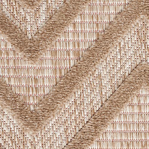 Nourison Home Versatile Natural Beige 4' x 6' Area Rug - Easy Clean, Non Shedding, Bed Room, Living Room, Dining Room, Kitchen (4' x 6') - color: Natural Beige, size: 4' x 6' (Rectangular)