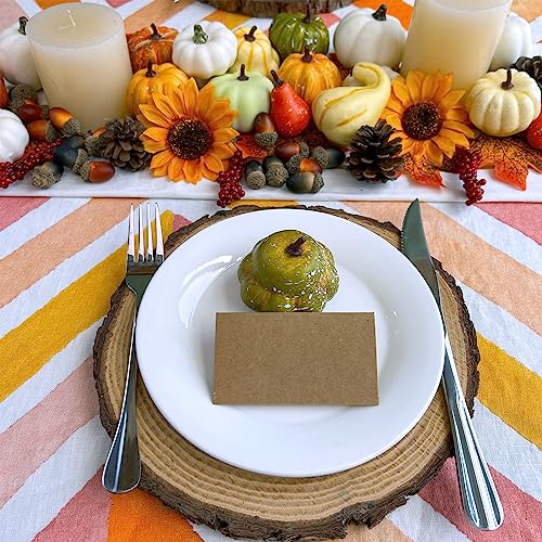 Winlyn 60 Pcs Assorted Small Artificial Pumpkins and Gourds with Acorns Pinecones Maple Leaves Sunflowers Fall Harvest Decoration Set for Thanksgiving Halloween Bowl Filler Table Centerpiece Wreaths