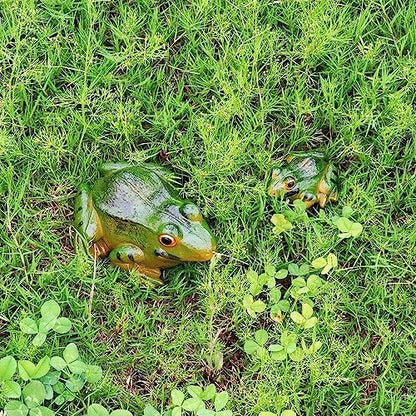 Realistic Frog Figurine Fairy Garden Ornaments Resin Statue Outdoor Decor
