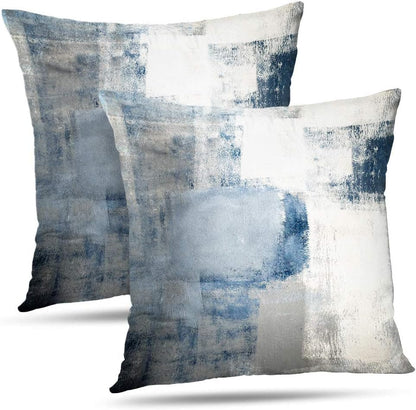 Throw Pillow Covers for Couch, 18x18 Inch, Set of 2, Grey Blue - color: Grey Blue, size: 18" x 18" (Pack of 2)