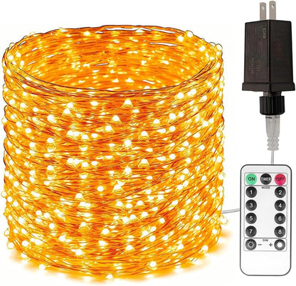 660FT 2000LED Extra Long Fairy Lights Plug in Copper Wire Christmas - color: Copper wire, size: 660FT 2000LEDs