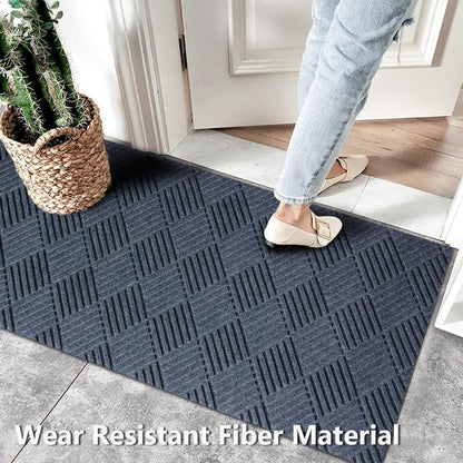 Petgrow Hallway Runner Rug 2FTX8FT,Super Skid Resistant TPR Backing - color: Diamond Grey, size: 2FTX8FT