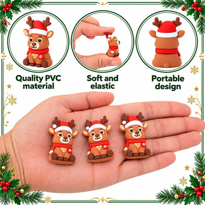 60 Pcs Miniature Christmas Reindeer Figurines, Tiny Deer Statues Ornaments - color: Reindeer, size: 60 Pcs