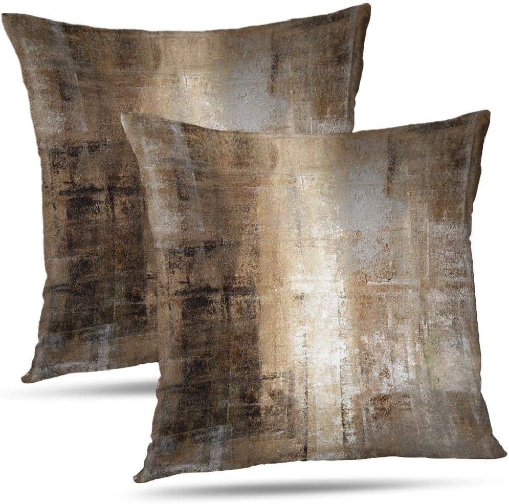 Throw Pillow Covers for Couch, 20x20 Inch, Set of 2, Taupe - color: Taupe, size: 20" x 20" (Pack of 2)