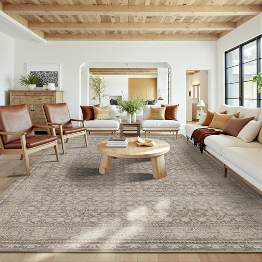 Rugxara 10x14 Washable Area Rug for Living Room, Extra Large,Vintage Boho - color: Apricot, size: 10' x 14' (Rectangular)