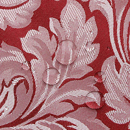 EHouseHome Jacquard Damask Reversible Burgundy Table Runners with Tassels 13 x 72 inch Wrinkle and Water Resistant Spill-Proof Decorative Dining and Wedding Runners - color: Burgundy With Tassels