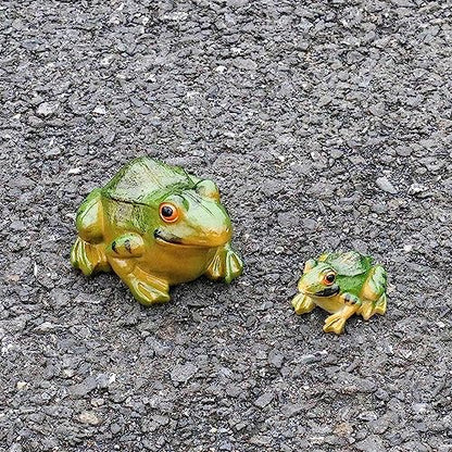 Realistic Frog Figurine Fairy Garden Ornaments Resin Statue Outdoor Decor