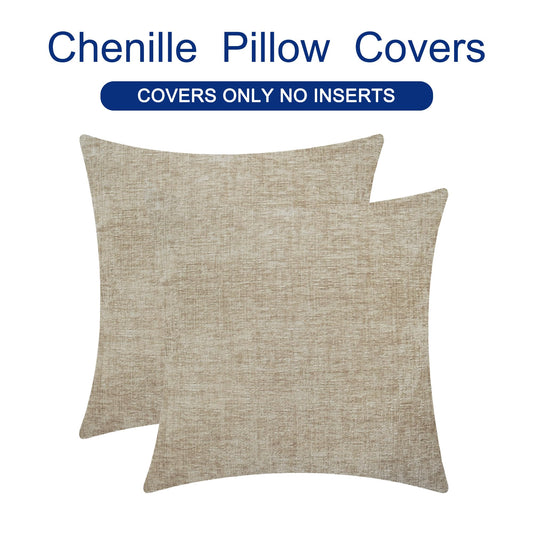 CaliTime Decorative Couch Throw Pillow Covers 16 X 16 Inches Light Taupe - color: Light Taupe, size: 16" x 16" (Pack of 2)